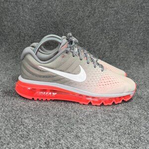 Nike Air Max 2017 Running Shoes Women's 8 Pure Platinum Hot Lava Athletic Run